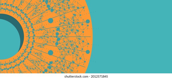 Banner web con elemento de diseño ornamental circular