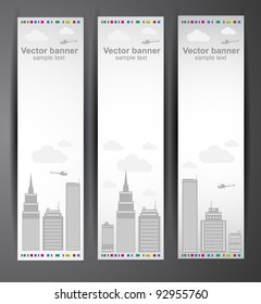 Web banner. City theme
