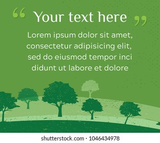 Web banner of Clean green environment with grunge style. Vector of nature, ecology, organic, environment banners