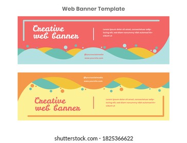 Plantilla de diseño vectorial completo editable con colores