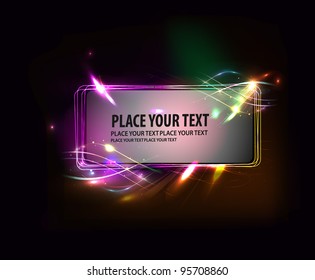 Web banner, colorful lighting background.