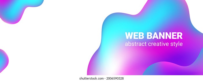 Diseño de banner web, fondo abstracto para colocar fotos y texto, estilo creativo de elementos gráficos líquidos, fondo moderno para el sitio