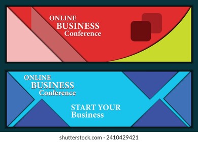 elemento de diseño de banner web para su diseño, se puede utilizar en banner de presentación de oficina corporativa, carteles de negocios, ilustración de arte vectorial