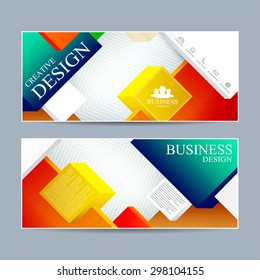 Web banner design . Modern template cover layout. Vector Illustration.