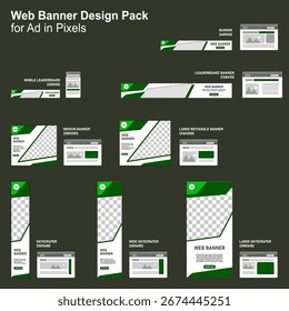 Pacote de design de banner para web para anúncio 