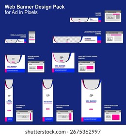 Webbanner-Design-Paket für Werbung