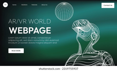 Web Banner Design: The Promising Future of Artificial Intelligence (AI) Illustrated with a Human Face Embracing a World Globe on a Green Background