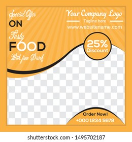 Web Banner Design For Restaurant Special Offer 