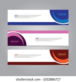 Web banner design template