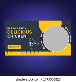 Web banner design template for ads.Illustration