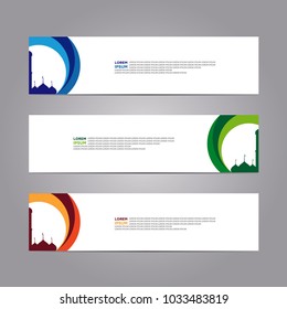 Web banner design template. backdrop design template