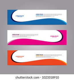 Web banner design template. collection design backdrop