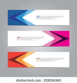 Web banner design template. collection design banner background