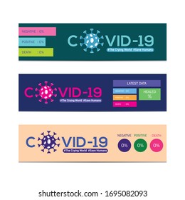 Web banner design template. Coronavirus design background. Epidemic infectious disease