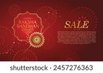Web Banner design template for Indian festival of Raksha Bandhan banner which celebrates the bond between brothers and sisters.
