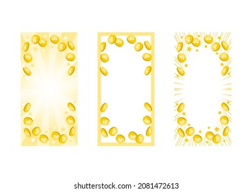 Web banner design. Template set. Points coin, radiation and frame decoration. Vector illustration. 