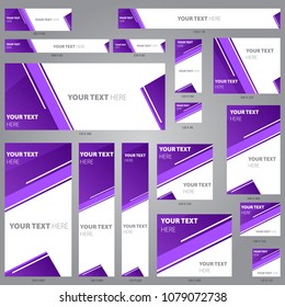 Web Banner Design Template Vector Set 