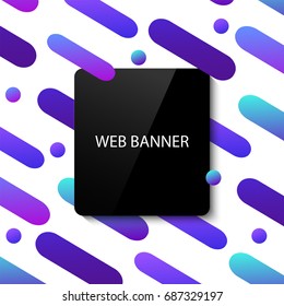 Web banner design template. Vector illustration. Modern graphic design element. Abstract geometric wallpaper. Minimalism style poster.
