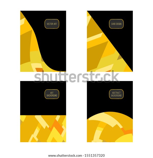 Web\
banner design templates with abstract geometrical golden shapes.\
Vector art, card design, abstract\
background.\
