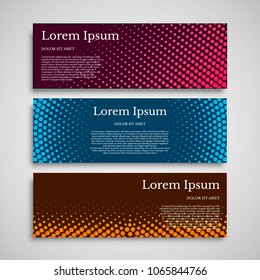 Web banner design templates. Vector abstract banner design set.