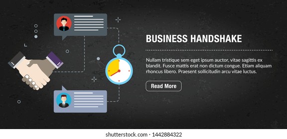 Web banner for digital marketing or online advertising in web page, internet ad, social media or mobile app. Web banner with icons of business, finance, strategy, technology and planning.