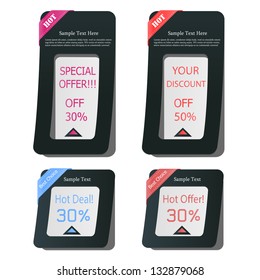 web banner elements design-discount label best for web sale,hosting and advertisement