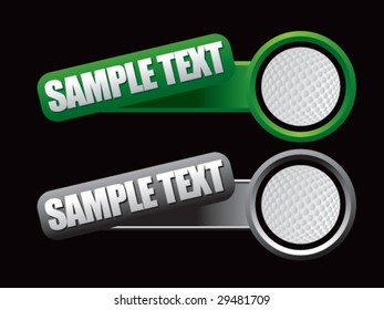 web banner featuring golf balls