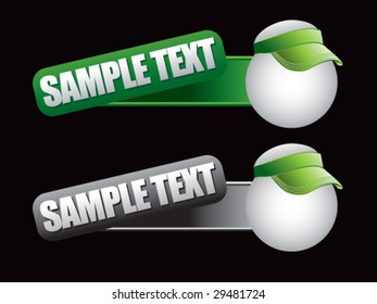 web banner featuring ping pong balls with visors
