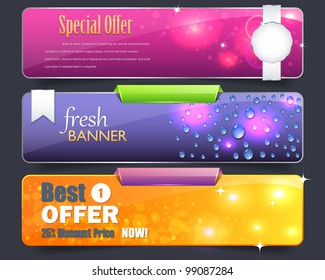 Web banner Gift vector set