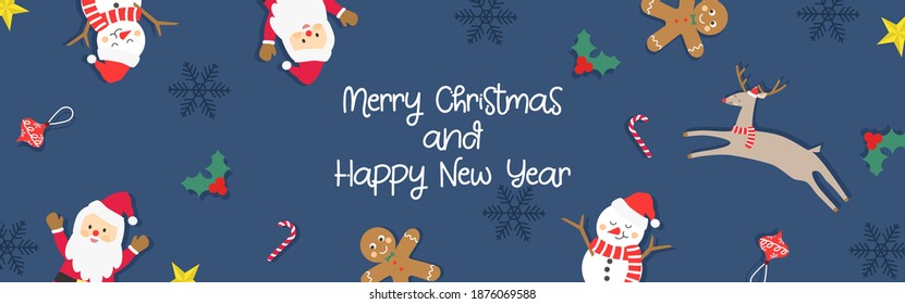 Web banner, web header in Christmas theme.