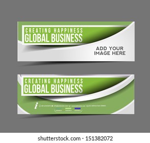 Web Banner, Header Layout Template.