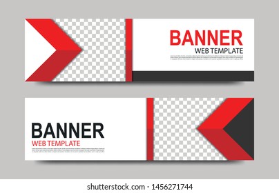 Web banner or header template design layout for business presentations, flyers, posters and invitations. Minimalist design. Collection banner design.