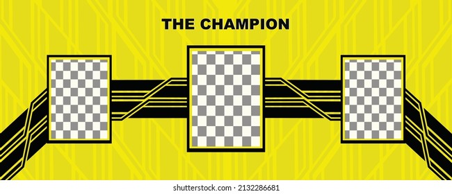 web banner or header template, for winners or webinars, with a modern pattern, and yellow later