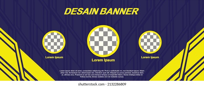 web banner or header template, for winners or webinars, with a modern pattern, and blue later