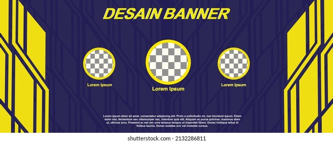 web banner or header template, for winners or webinars, with a modern pattern, and blue later