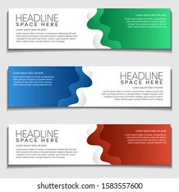 Web banner Header Wavy Wave Modern Abstract