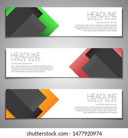 Web Banner label Background Modern Company Business Template Design Horizontal