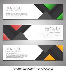 Web Banner label Background Modern Company Business Template Design Horizontal