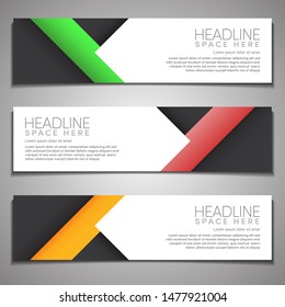 Web Banner label Background Modern Company Business Template Design Horizontal
