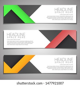 Web Banner label Background Modern Company Business Template Design Horizontal