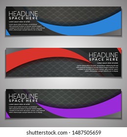 Web Banner label Background Modern Company Business Office Template Design Horizontal.Black and Dark Metal Textured 