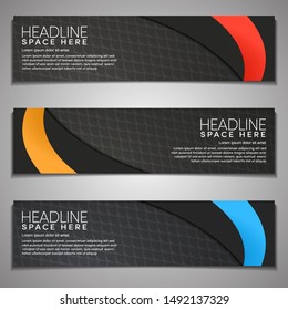 Web Banner label Background Modern Company Business Office Template Design Horizontal. Dark Black background with light colour. Dynamic Line Sports, clean neat .dark abstract modern vector template ba