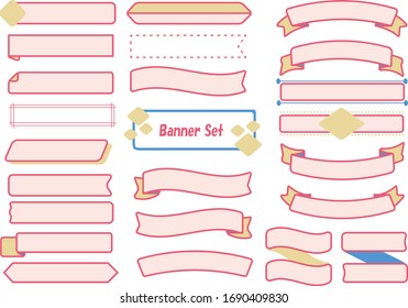 Web banner, label material set