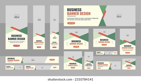 Web Banner Layout Set, Business banner web template bundle design, Social Media Cover ads banner, flyer, invitation card layout