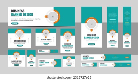 Web Banner Layout Set, Business Banner Web Template Bundle Design, Social Media Cover Anzeigen Banner, Flyer, Einladungskarte. Online-Marketing-Web-Paket Social Media Post-Banner-Design