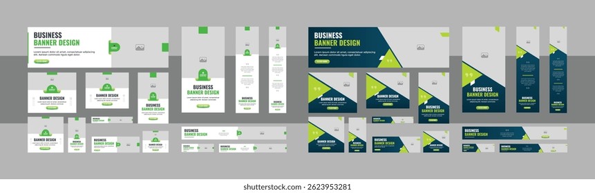 Web Banner Layout Set, Business banner web template bundle design. Set of promotion kit banner template design with modern and minimalist concept user for web page, ads, annual report, banner
