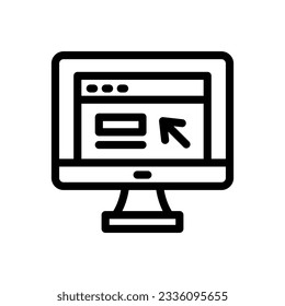 Web-Banner-Linie Icon Illustration Vektorgrafik. Einfache Vektorgrafik von Elementen, geeignet für Anwendungen, Websites und Präsentationen einzeln auf weißem Hintergrund