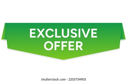 Web Banner Modern Green Exclusive Offer Label