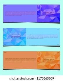 web banner modern low polygon set background design, Geometric background. eps10 vector illustration.