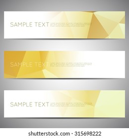 web banner modern low polygon set background design, Geometric background. eps10 vector illustration.
